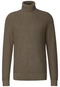 Cosy Rollkragenpullover dune brown melange