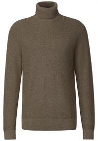 Cosy Rollkragenpullover dune brown melange