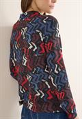 Cosy Shirt mit Grafikmuster black multi melange