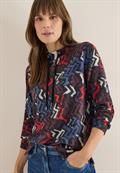 Cosy Shirt mit Grafikmuster black multi melange