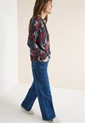 Cosy Shirt mit Grafikmuster black multi melange