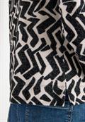 Cosy Shirt mit Grafikmuster light greige melange
