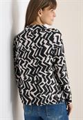 Cosy Shirt mit Grafikmuster light greige melange