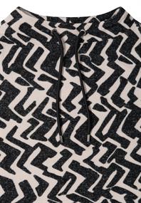 Cosy Shirt mit Grafikmuster light greige melange