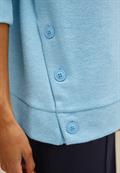 Cosy Shirt mit Knopfdetail light aquamarine blue mel.