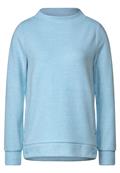 Cosy Shirt mit Knopfdetail light aquamarine blue mel.