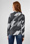 Cosy Shirt mit Stehkragen graphite grey melange