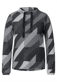 Cosy Shirt mit Stehkragen graphite grey melange