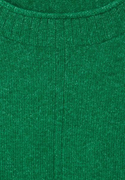 Cosy Strickpullover bright green melange