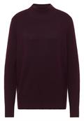 Cosy Turtleneck Pullover eggplant red melange