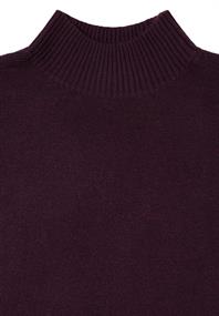 Cosy Turtleneck Pullover eggplant red melange