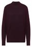 Cosy Turtleneck Pullover eggplant red melange
