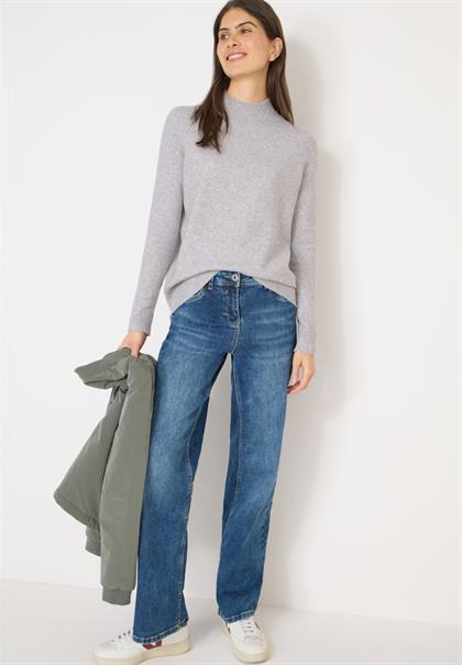 Cosy Turtleneck Pullover luna grey melange