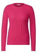 Cosy Zopfmuster Pullover cosy coral melange