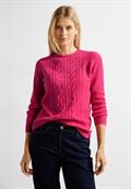 Cosy Zopfmuster Pullover cosy coral melange