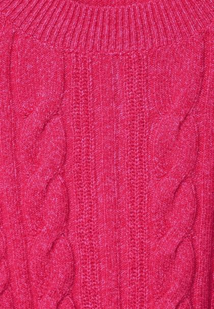 Cosy Zopfmuster Pullover cosy coral melange