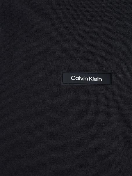 COTTON SILK BLEND CN SWEATER ck black