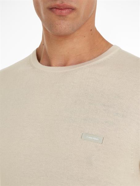 COTTON SILK BLEND CN SWEATER fog