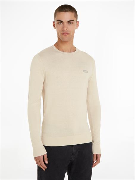 COTTON SILK BLEND CN SWEATER fog