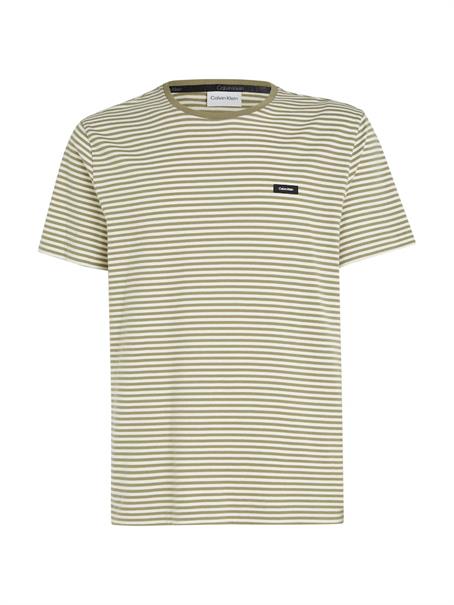 COTTON STRIPE T-SHIRT delta green - icicle stripes