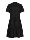 COTTON VOILE F&F KNEE DRESS SS black