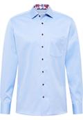 Cover Shirt Twill Langarm mittelblau