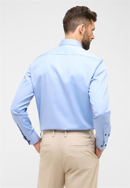 Cover Shirt Twill Langarm mittelblau