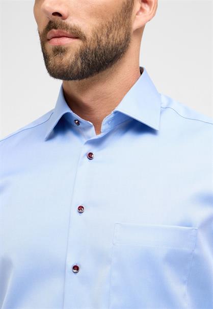 Cover Shirt Twill Langarm mittelblau