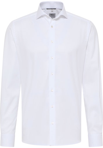 Cover Shirt Twill Langarm weiß