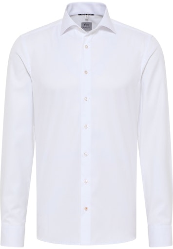 Cover Shirt Twill Langarm weiß