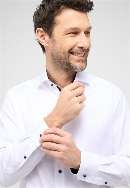 Cover Shirt Twill super langer Arm (72 cm) weiß