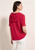Crepe Hoodie-Shirt glazed apple red