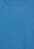 Crepe Knoten Bluse azure blue