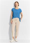 Crepe Knoten Bluse azure blue