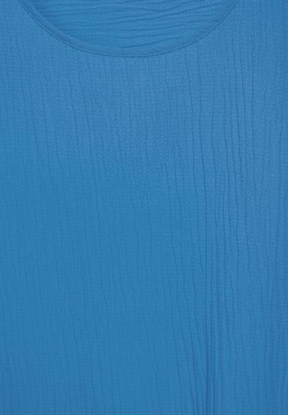 Crepe Knoten Bluse azure blue