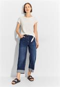Crepe Knoten Bluse vanilla white