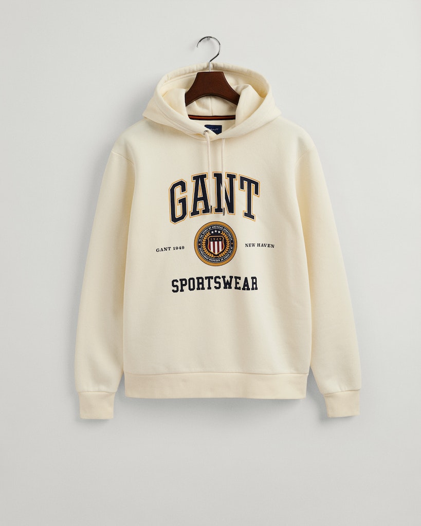 Gant Herren Pullover 2037028 Cream - black hoodie