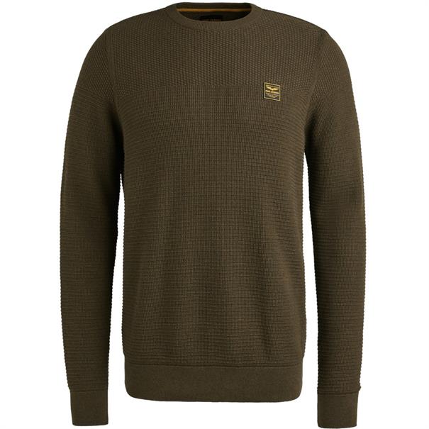 Crewneck collar cotton mouline beech