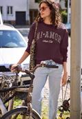 Crewneck Sweatshirt im Loose Fit very berry