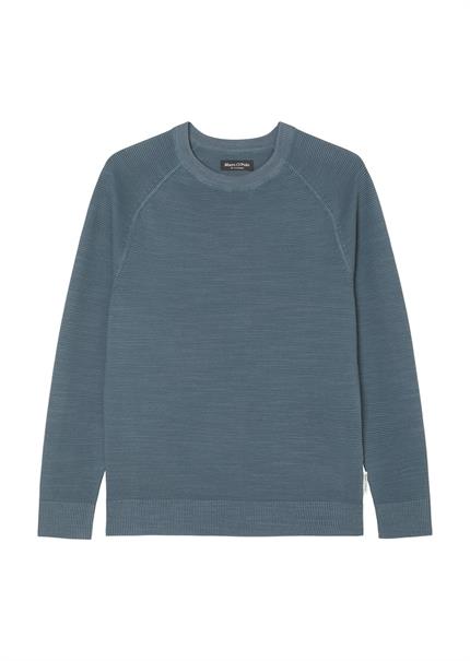 Crewneck with Raglan, wave ottoman structure storm