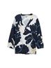 Crinkle Blusenshirt big floral shapes design