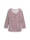 Crinkle Blusenshirt mit Muster red geometric minimal design