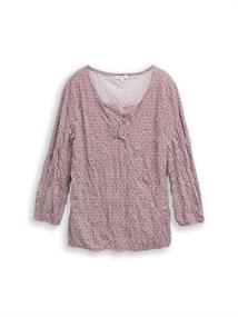Crinkle Blusenshirt mit Muster red geometric minimal design