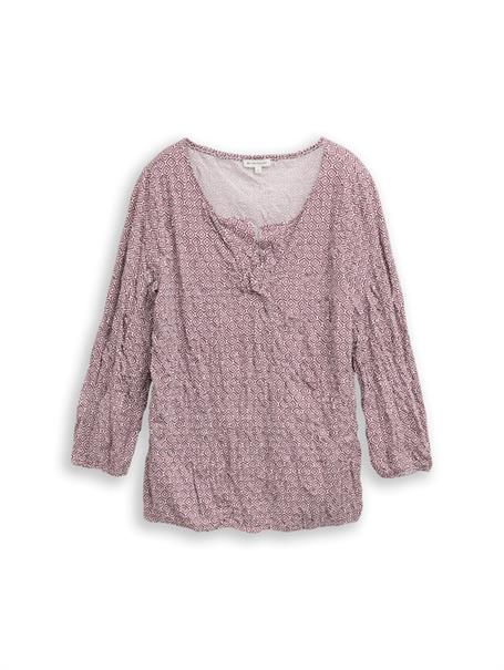 Crinkle Blusenshirt mit Muster red geometric minimal design