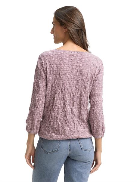 Crinkle Blusenshirt mit Muster red geometric minimal design