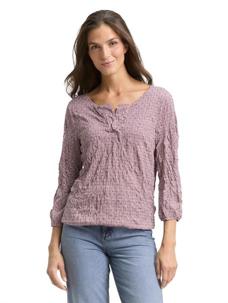 Crinkle Blusenshirt mit Muster red geometric minimal design