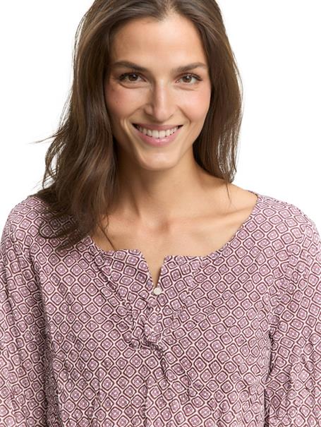Crinkle Blusenshirt mit Muster red geometric minimal design