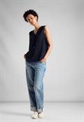 Crinkle Blusentop deep blue