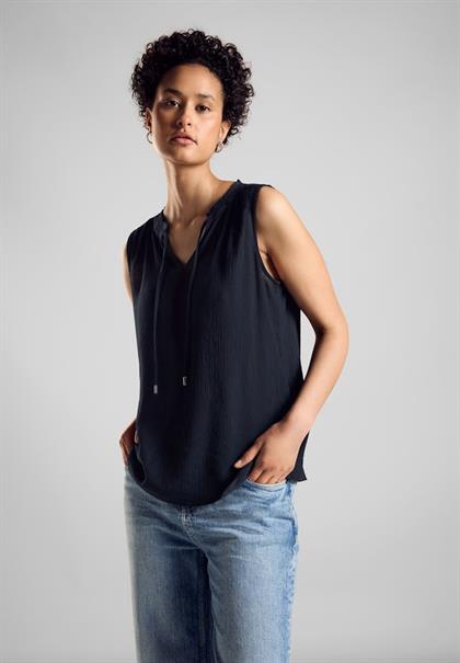 Crinkle Blusentop deep blue