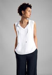 Crinkle Blusentop white